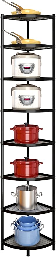 8-Tier Kitchen Pot Rack, Cookware Stand Storage Organizer ，Multi-Layer Corner - Image 2