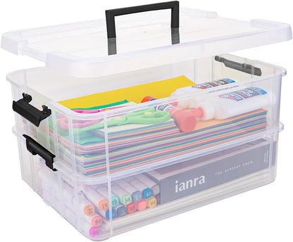 2 Layer Plastic Storage Containers by Focusonefficientstorage