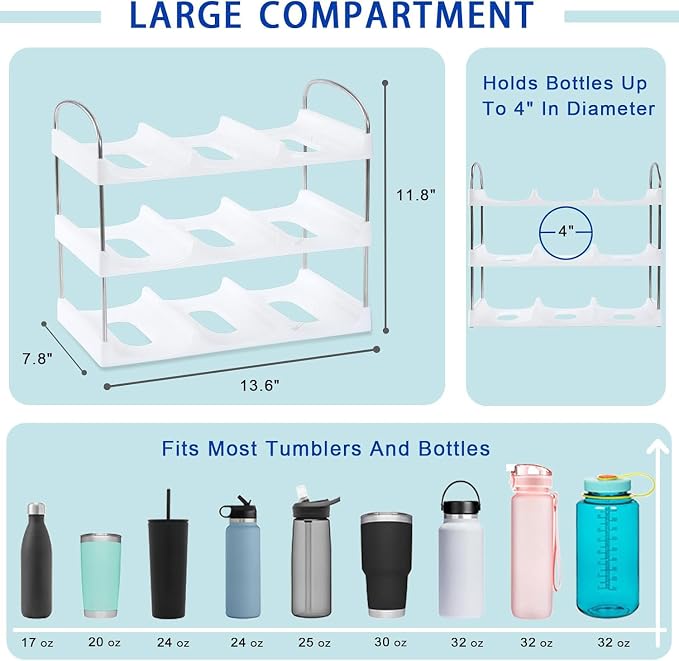 LANDNEOO Stackable Water Bottle Organizer Holder - Image 2