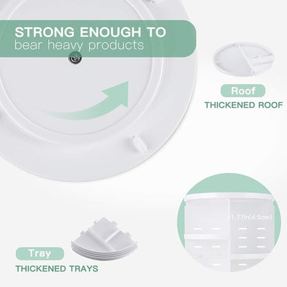 360 Rotating Makeup Organizer, DIY Adjustable Spinning Holder, Foldable - Image 5