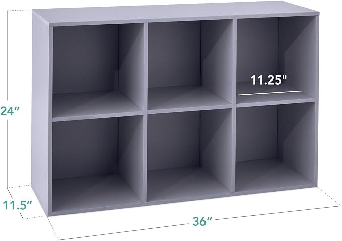 Best Choice Products Kids Bookcase 6-Cube Storage Organizer, 11in Shelf Opening - Image 2