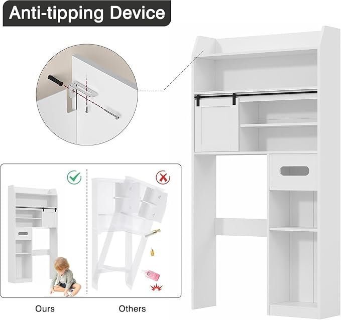 VECELO Over The Toilet Storage Cabinet - Image 7