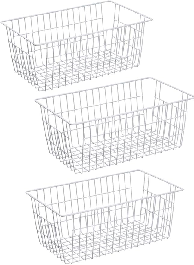 Wire Storage Basket Freezer Organizer Bins Metal Wire Baskets Organizer Storage by blitzlabs