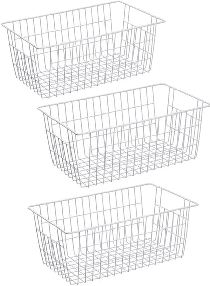 Wire Storage Basket Freezer Organizer Bins Metal Wire Baskets Organizer Storage by blitzlabs