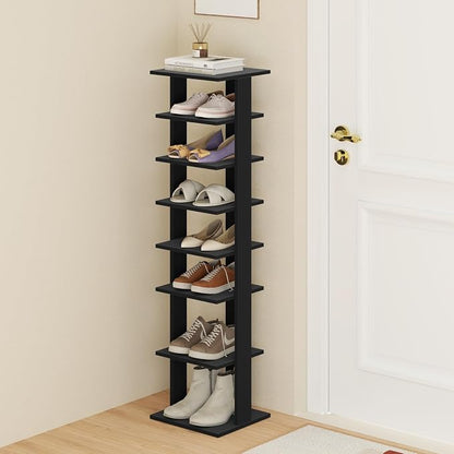 Tangkula 8-Tier Vertical Shoe Rack, Space-Saving Corner Shoe Organizer by TANGKULA