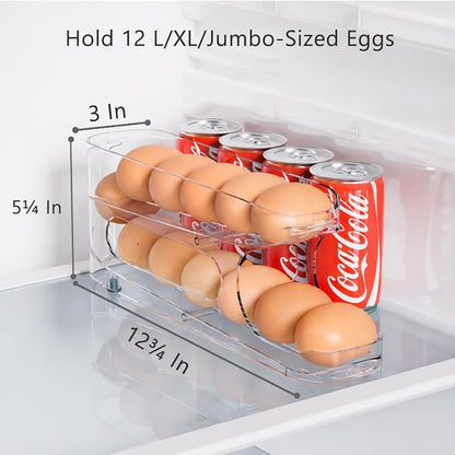 Sotfamily Egg Holder for Fridge, FIFO Egg Roller for Eggs 12 Count, Dispenser - Image 6