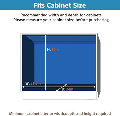 LOVMOR 2 Tier Individual Pull Out Cabinet Organizer 19½" W x 21½" D, Slide Out - Image 4