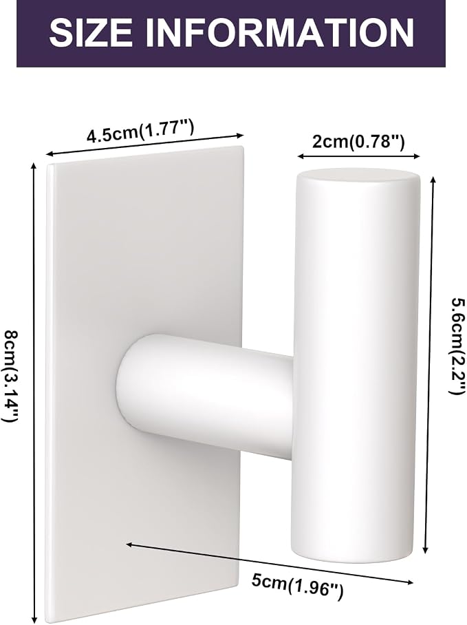 VAEHOLD Wall Towel Hooks, Heavy Duty Sticky Holder Waterproof Towel Hooks - Image 6