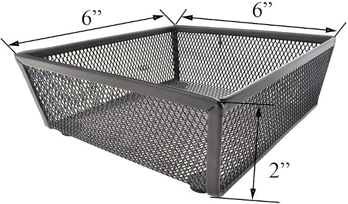 HAHIYO Stackable Mesh Tray Cup 6 x 6 x 2 inches Sturdy Container - Image 3