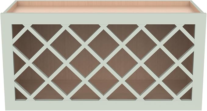 Solid Wood RTA Wine Bottle Rack Wall Cabinet - Image 5
