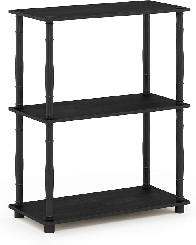 Furinno TURN-N-TUBE Storage Shelves, 3-Tier Book Shelf, Corner Shelf, Toolless - Image 6