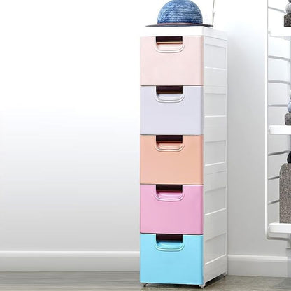 5 Drawers Slim Storage Cabinet, Rolling Narrow Cabinet - Image 5