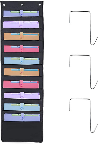 HAOHAN 10 Pockets Over Door Hanging Wall File Organizer, Oxford Cloth Storage by Unknown