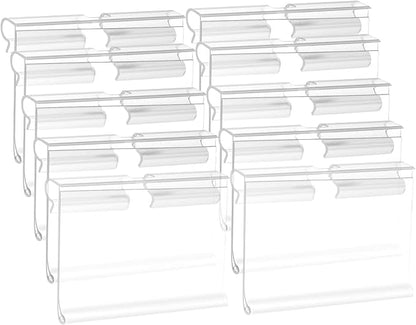 50 Pack Reusable Plastic Wire Shelf Label Holder, - Image 7