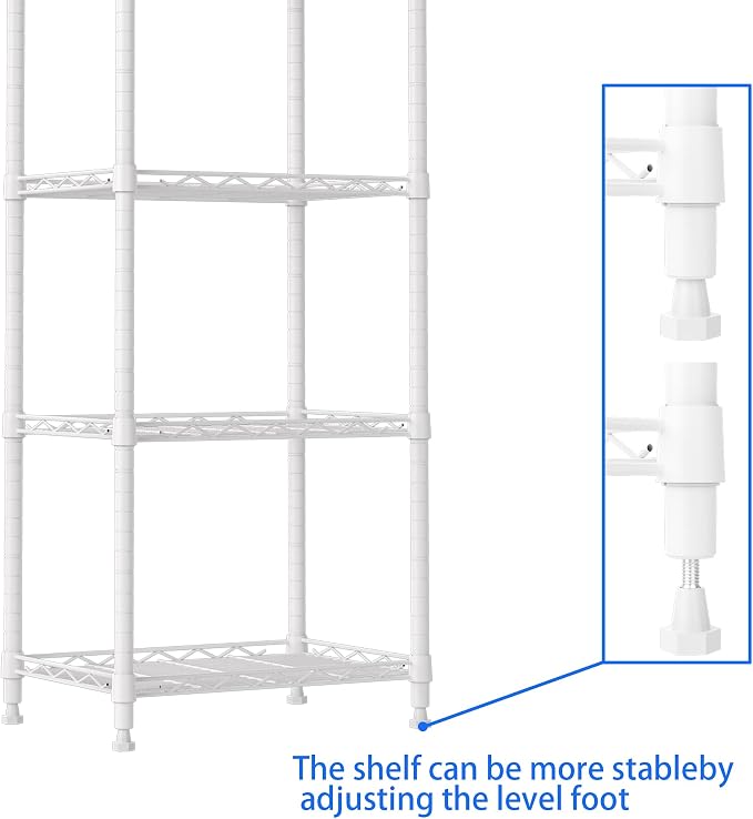 REGILLER 6 Wire Shelving Steel Storage Rack Adjustable Unit Shelves - Image 6
