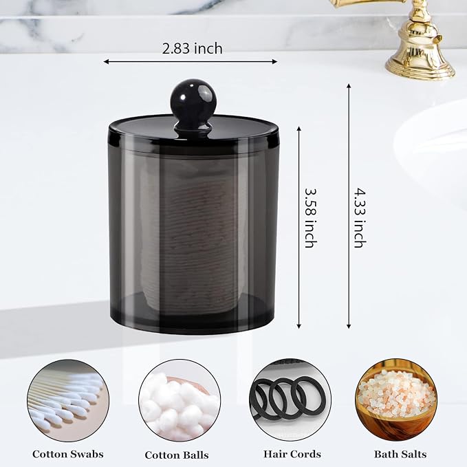 SheeChung 3 Pack Qtip Holder, Apothecary Jars - Image 3