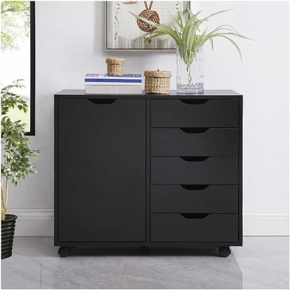 5-Drawer Wood Drawer Cabinet, Office Storage Cabinet - Image 7