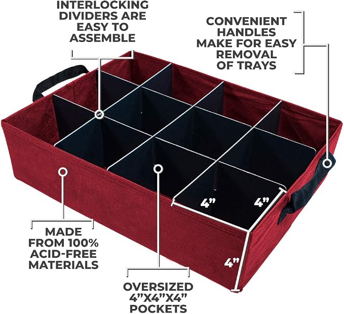 Christmas Ornament Storage Box, Holds 36-4 Inch Ornaments | Adjustable - Image 4
