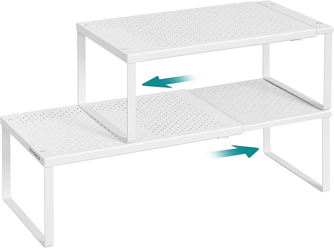 SONGMICS Set of 2 Expandable Pantry Kitchen Organizers, Adjustable Spice Rack by SONGMICSbySONGMICSHOME