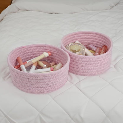 Small Woven Cotton Rope Baskets, Gift and Storage Baskets, Nursery Organizer - Image 7