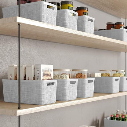 Curver Set of 8 Slim 6.8L Jute Decorative Plastic Organization and Storage - Image 5