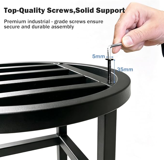 Plant Stand Indoor Outdoor, 13 Inch Tall Metal Plant Stands Riser, Heavy Duty - Image 6