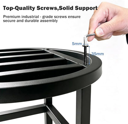 Plant Stand Indoor Outdoor, 13 Inch Tall Metal Plant Stands Riser, Heavy Duty - Image 6