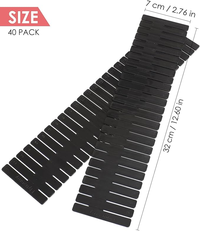 40Pcs Drawer Dividers, Adjustable Drawer Organizer - Image 2