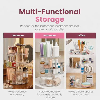 Masirs 360 Rotating Makeup Organizer Countertop - Image 6