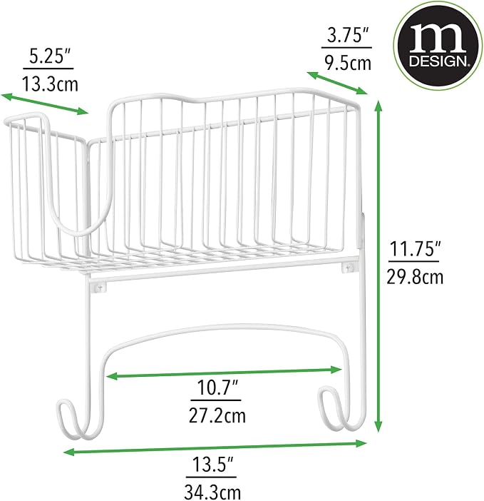 mDesign Wall Mounted Ironing Board Holder - Image 4
