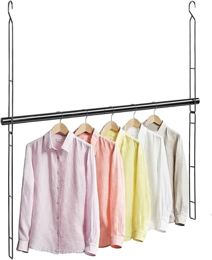 Hanging Closet Rod 31.89in Adjustable Height, Closet Extender Hanging Bar by TwinkleTool