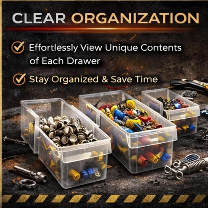Quantum Storage Systems PDC-60BK 60 Drawers Cabinet Part Organizer 19" H x 15" - Image 5