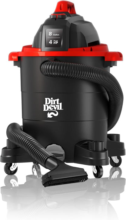 Dirt Devil 8 Gallon Corded Wet Dry Shop Vacuum, Heavy Duty Vacuum by DirtDevil