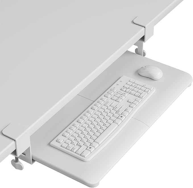BONTEC KMT01 Under Desk Keyboard Tray, Pull-Out Keyboard & Mouse Platform by BONTEC