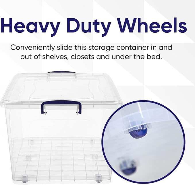 Superio Storage Bins with Lids- Clear Boxes - Image 6