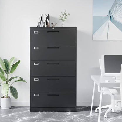 Lateral File Cabinet with 5 Drawers - Image 4