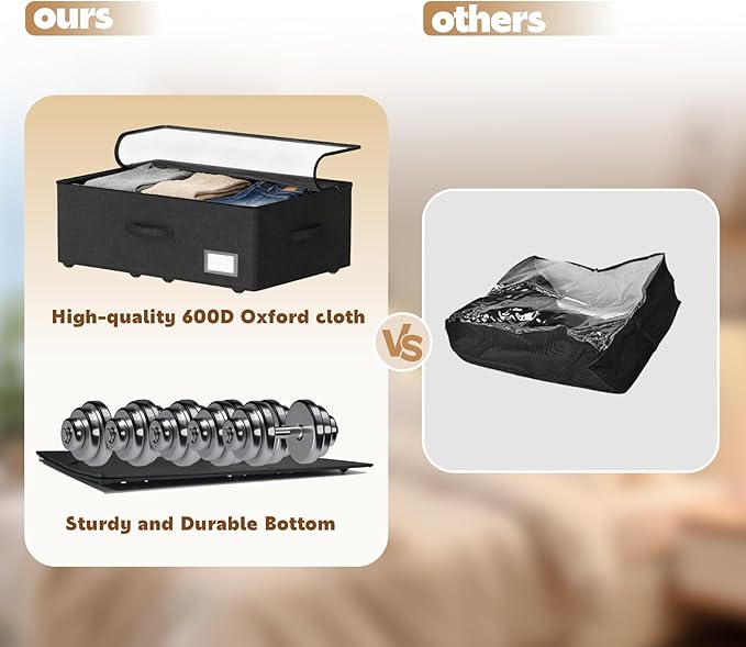 Under Bed Storage with Wheels, No Assemble Required 10 inches Height, Rolling - Image 6