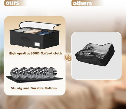 Under Bed Storage with Wheels, No Assemble Required 10 inches Height, Rolling - Image 6
