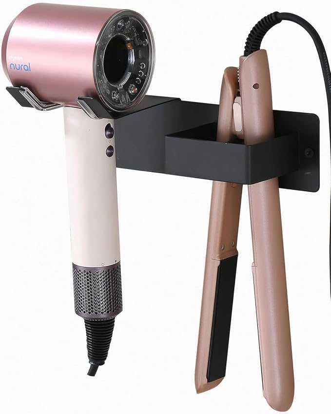 Hair Dryer Holder Wall Mounted, Stainless Steel Blow Dryer Holder by BANJEKT