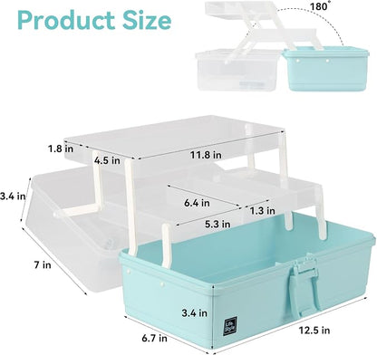 WEWLINE Sewing Storage Organizer Box 13-Inch Art Storage Box Craft Organizer - Image 2