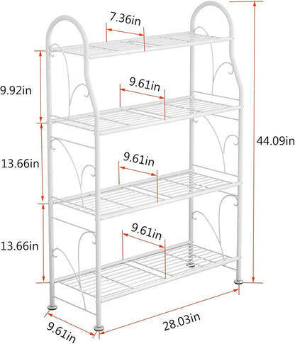 SORCEDAS Plant Stand Indoor Outdoor Plant Shelf 4 Tier Metal Corner Flower - Image 5