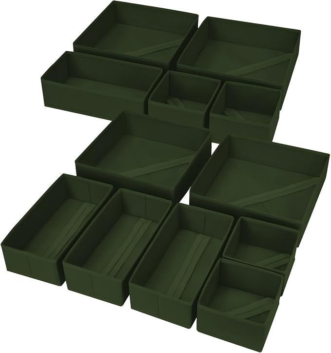 DIMJ Drawer Organizer Clothes, 12 Pack Dresser Organizer, Foldable Closet by DiMJ