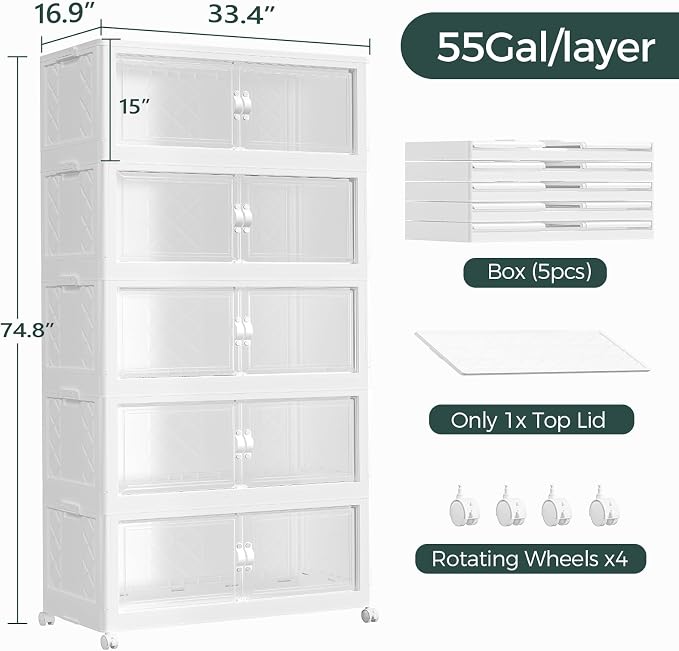 1100QT Extra Large Stackable Storage Bins - Image 2