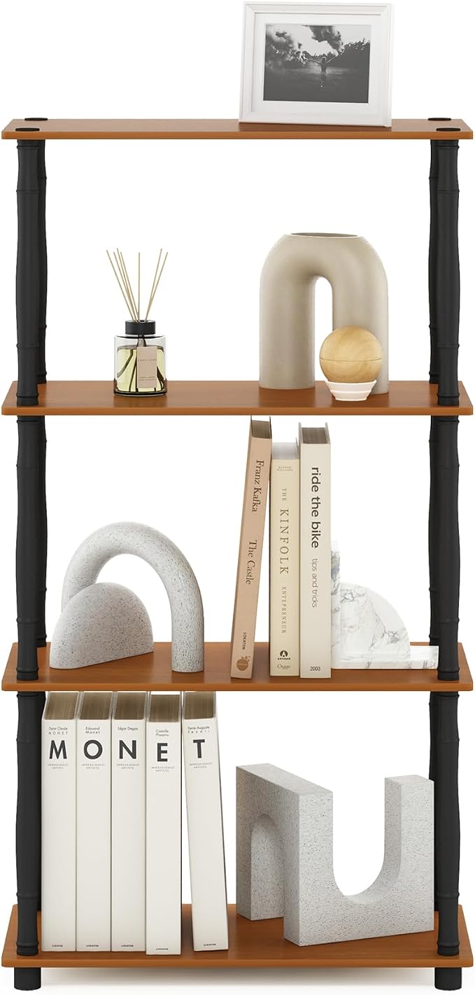Furinno Turn-N-Tube 4-Tier Multipurpose Shelf Display Rack, Classic Tubes - Image 4