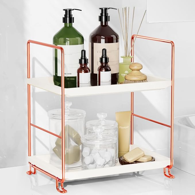 FSyueyun 2-Tier Bathroom Countertop Organizer, Tool-Less Installation Premium by FSyueyun