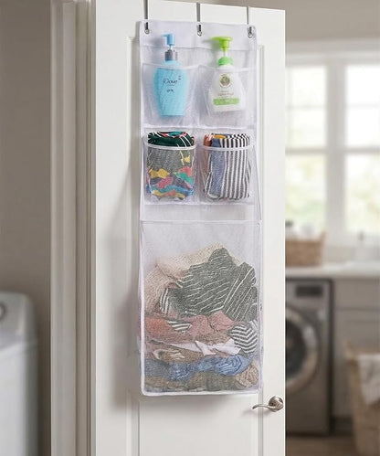 ALYER Multi-Scene Suitable Hanging Mesh Laundry Basket, Behind The Door Storage - Image 6