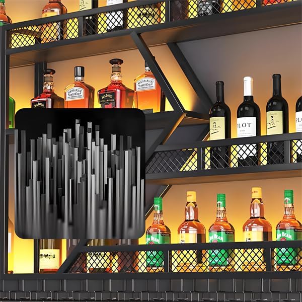 94.4in Wine Rack Wall Mounted, Modern Wine Storage Rack Wall Mounted - Image 5