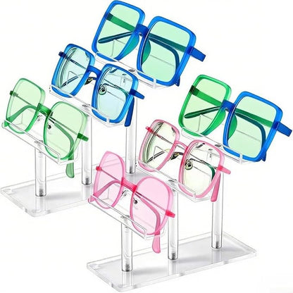 Set Of Two 3 Tier Acrylic Sunglasses Display Stands by Unknown