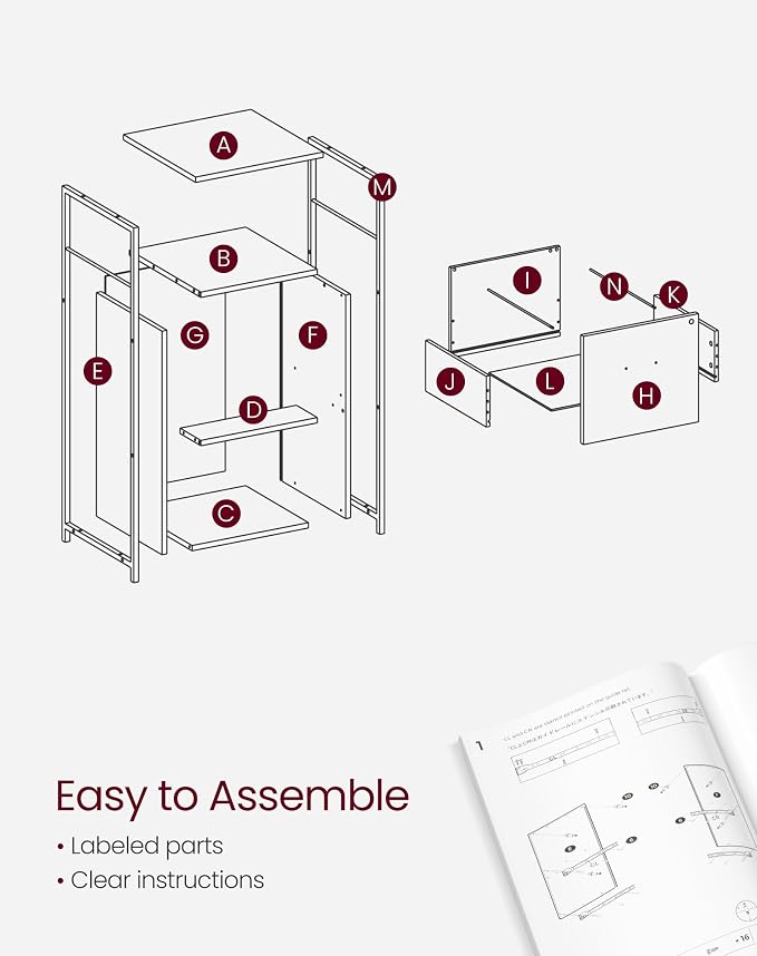 VASAGLE File Cabinet for Home Office, 2-Drawer Filing Cabinet - Image 5