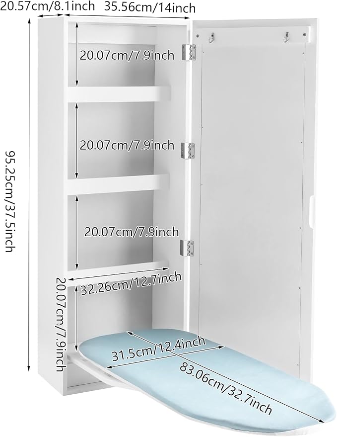 Wall-Mounted Ironing Board Cabinet - Image 7